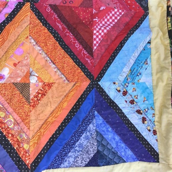 Handmade Quilted Baby Toddler Playtime Tummy Time Mat Colorful Boy or Girl 42x35 - Picture 4 of 9